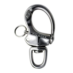 Tylaska CR8 swivel bail Pull Pin Snap Shackle 8820 lb break polished finish - Picture 1 of 2