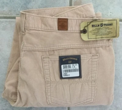 NWT Bills khakis 5S32-CE14 SZ 35x32 5-Pocket Standard Fit IVORY CORDUROY $165 - Image 1 of 3