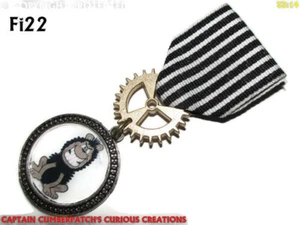 Steampunk Medal pin drape badge brooch cartoon Gnasher the beano #Fi22 - Picture 1 of 5