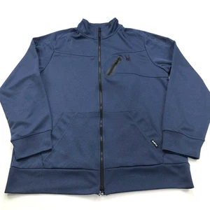 Spyder ProWeb XL Blue 100% Polyester Golf Mock Neck Full Zip Long Sleeve NS-1 - Picture 1 of 10