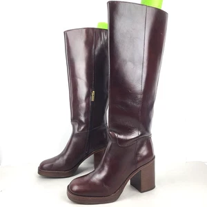 Vince Camuto GIBI women's Knee High Leather Boots Mahogany  Size 9M - Picture 1 of 19