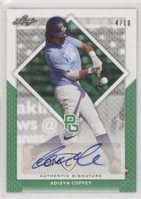 2016 Leaf Perfect Game National Showcase Green /10 Adisyn Coffey #BA-150 Auto - Image 1 of 2