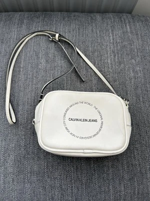 Calvin Klein Jeans White Crossbody Small Bag Long Strap - Image 1 of 4