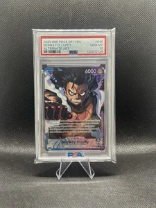 Monkey.D.Luffy (040) (arte alternativo) OP11-040 A Fist of Divine Speed Foil PSA 10 - Imagen 1 de 1