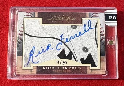 Rick Ferrell 2011 Donruss Limited Cuts Signatures Autograph #d /35 HOF Auto - Image 1 of 2