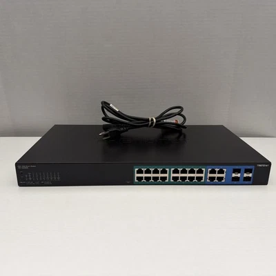 TRENDnet TPE-1620WS/A 16-Port Gigabit Web Smart PoE+ Switch w/ Power Cord - Image 1 of 4