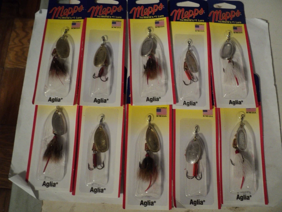 10 - MEPPS AGLIA SPINNERS 1/6 OZ (MEZCLADOS COLORES Y ESTILOS) NUEVO EN PAQUETE Foto 1 de 1
