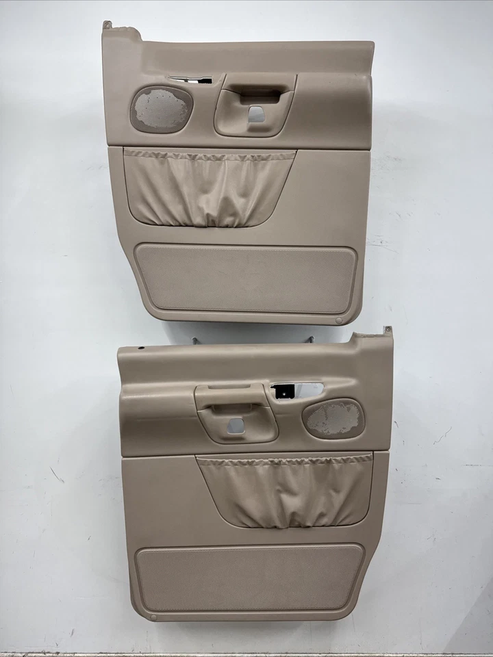 99-08 Ford Econoline Van OEM Pair Of Power Door Panels E-150 E250 E350 Tan Nice - Image 1 of 4