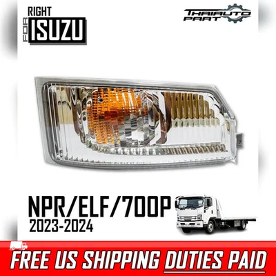 Luz de luz de señal de giro delantera derecha con bombillas para camión Isuzu NPR NQR 700P 23-24 Foto 1 de 4