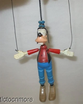 ВИНТАЖНЫЙ WDP WALT DISNEY GOOFY СТРУННЫХ ИНСТРУМЕНТОВ КУКЛА МАРИОНЕТКА ИГРУШКА - Изображение 1 из 4
