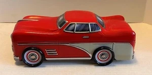 Caja del tesoro coleccionable de hojalata para automóvil clásico grúa plateada Reino Unido nos rojo - Imagen 1 de 2