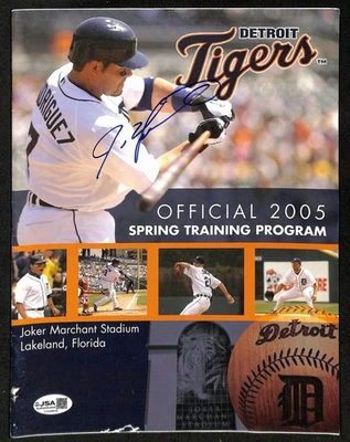 Ivan Rodriguez HOF Signed 2005 Tigers Spring Training Program Magazine JSA 01164 - Image 1 of 2