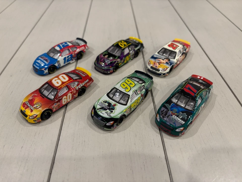 HTF LOOSE, 2004 NASCAR Justice League Lot of 6, 1/64 Diecasts, Kenseth, Biffle - Image 1 of 4