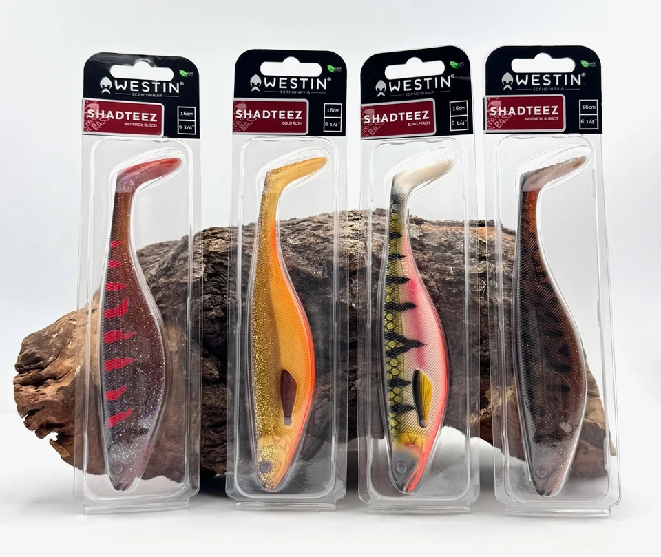 Westin Shadteez 16cm 39g 1 Stück 5 Farben Gummifisch Gummiköder Paddle Tail - Bild 1 von 1