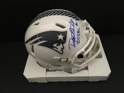 MINI CASCO DANNY ENMENDOLA AUTOGRAFIADO PATRIOTS SALUDO AL SERVICIO J.S.A.  AUTÉNTICO Foto 1 de 4