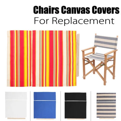 Chairs Cover Replacement Canvas Seat Covers Set Outdoor Garden Casual Directors