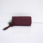 Kipling RUBI Long Wristlet Wallet Organizer Snap AC8150 Polyamide Merlot $54 NWT