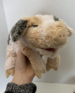 FOLKMANIS GRUNTING PIG 14" PLUSH FULL BODY HAND PUPPET WITH SOUND EFFECTS-EUC! - Picture 1 of 6