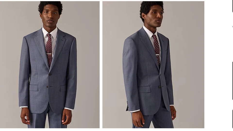 J.Crew $450 Crosby Classic-fit suit jacket Italian wool blend Size 42R BM158 - Image 1 of 4