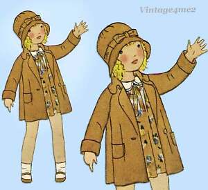 Butterick 2694: 1920s Uncut Toddler Girls Flare Coat Sz 4 Vintage Sewing Pattern