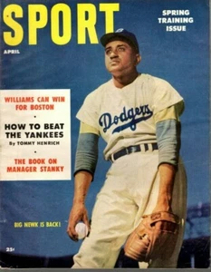 1954 Sport Baseball Magazine Don Newcome Brooklyn Dodgers Ted Williams GNL - Picture 1 of 8