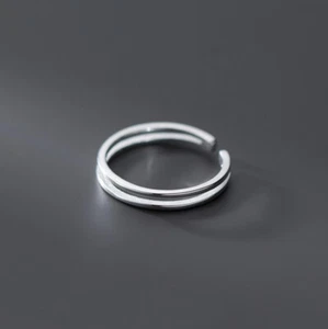 Anillo delicado pinkie midi sobre nudillos de plata de ley 925 joyería para mujer A3399 - Imagen 1 de 5