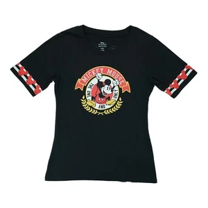 Disney Mickey Mouse Juniors Size XL "The One And Only" Black T Shirt #28 - Picture 1 of 3