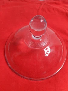 KIG Indonesia Clear Glass Candy Dish REPLACEMENT Lid Dome Handle 4" T x 6" Dia - Picture 1 of 8