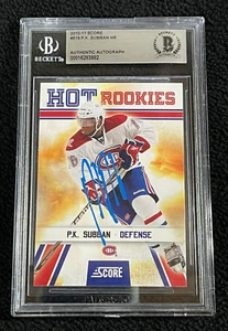 P.K. Subban Signed 2009/10 Score Hot Rookies Card #519 Beckett Certified - Bild 1 von 2