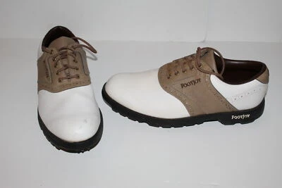 Zapatos de golf FootJoy GreenJoys blancos y tostados talla 8 (45446) Foto 1 de 4