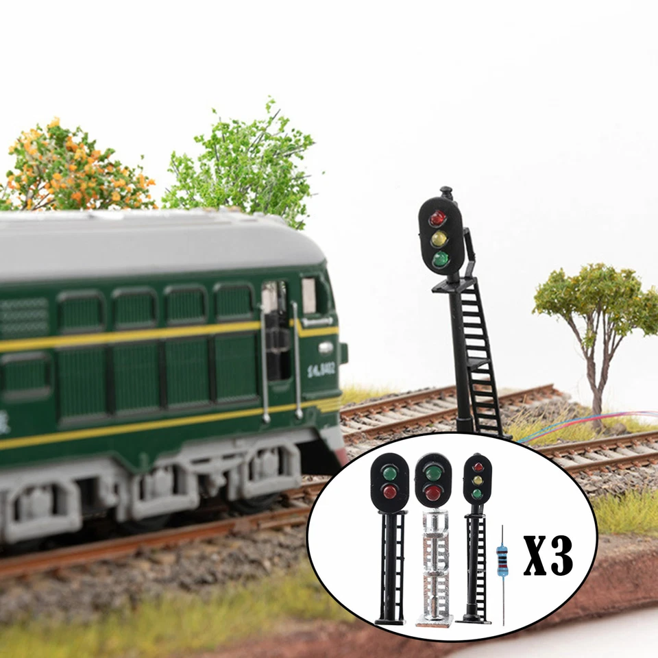 Diorama 1:87 HO Scale Signal Lamps Miniature Railway Model Accessories - Image 1 of 1