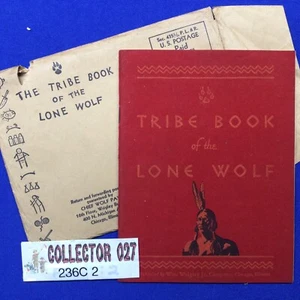 Libro de la Tribu del Lobo Solitario Organización de la Tribu India Folleto de 1930 Wrigley Gum - Imagen 1 de 15