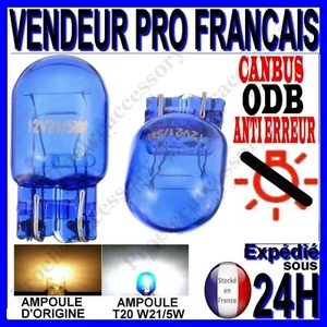 2 AMPOULES T20 W21/5W LAMPE feu de jour veilleuse Position stop diurne DRL blanc - Picture 1 of 3
