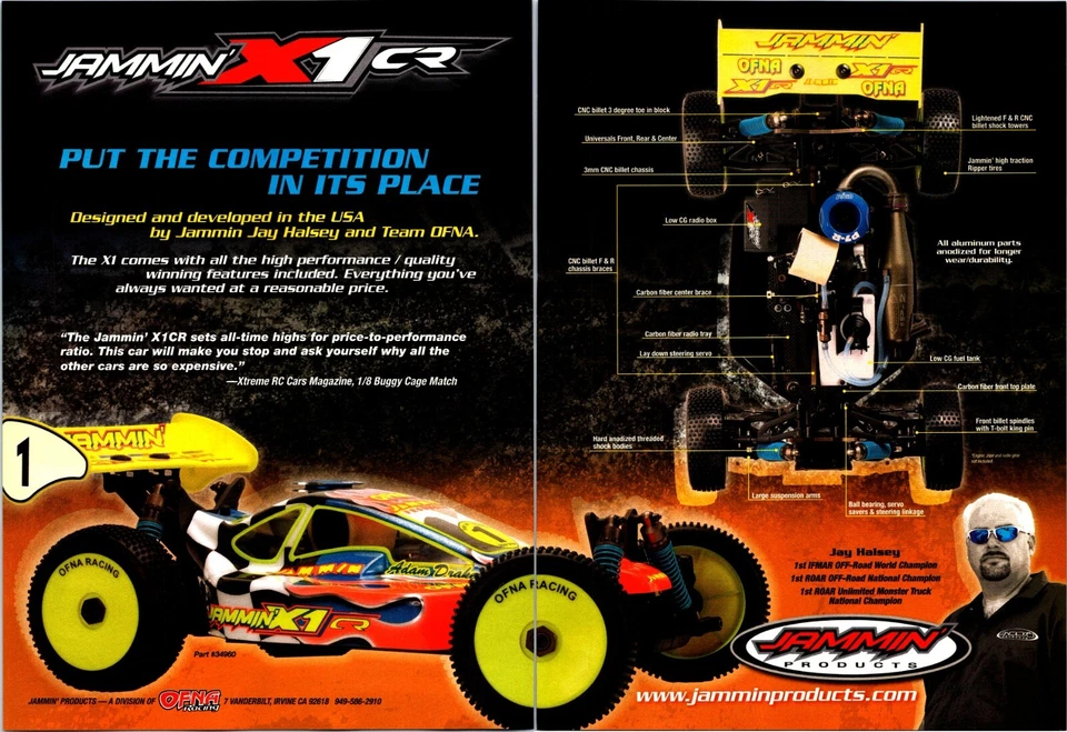 Jammin X1CR Off_Road Buggy Print Ad Wall Art Decor OFNA - Image 1 of 1