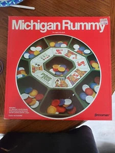 Vintage 1980 Pressman Michigan Rummy Board Game #5551 Made in the USA - Open Box - Picture 1 of 3
