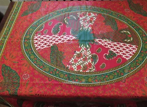 Tessuto di cotone Supreme Wax Holland Fantastico Verde Geometrico Rosso Giallo 6 Yds Nuovo - Foto 1 di 3
