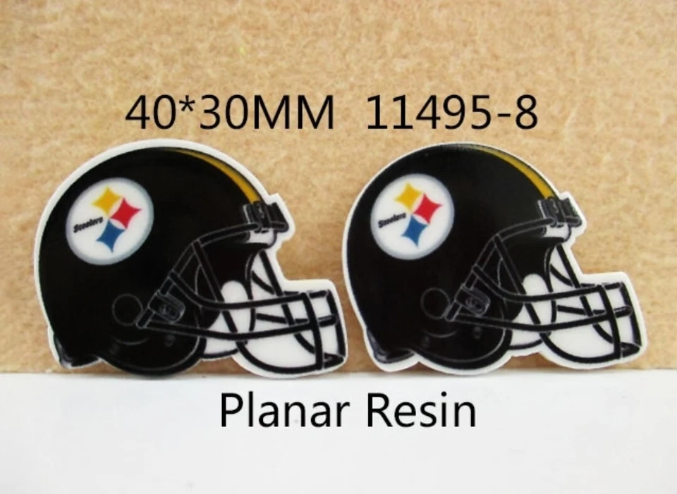 5 piezas Casco de fútbol americano Steelers Center moño de resina plana 1011495 Pittsburgh Foto 1 de 1