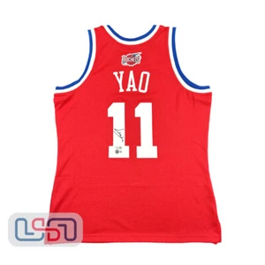 Yao Ming Signed Autographed 2003 All Star Game Red M&N Jersey USA SM BAS - Picture 1 of 6