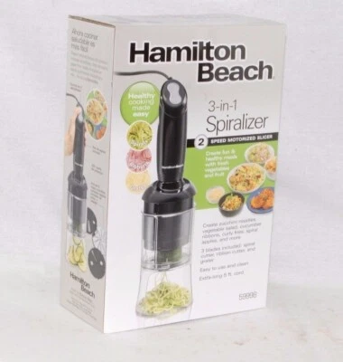 Espiralizador eléctrico Hamilton Beach 3 en 1 para frutas y verduras 2 velocidades | 59998 Foto 1 de 4