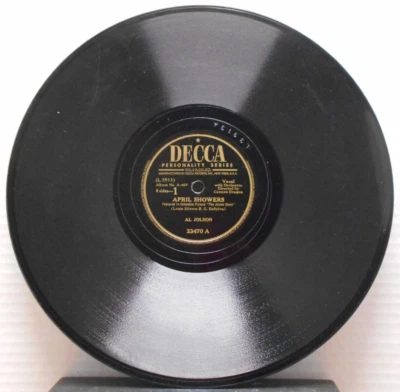 April Showers/Swanee/Al Jolson (10", 78 rpm, Decca, 23470) Foto 1 de 2