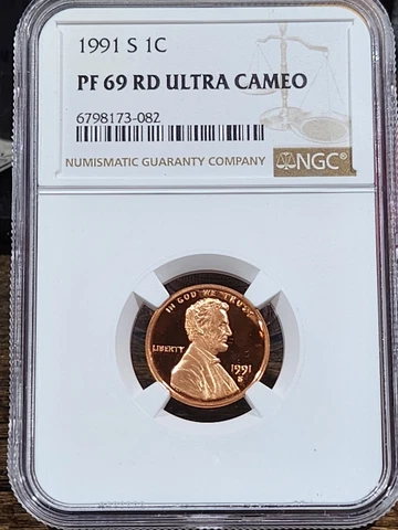 1991 S Lincoln 1c, NGC Certified PF 69 UCAM RD, 082 Cover