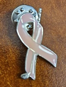 VTG Silver Toned Enameled Lapel Hat Pin Breast Cancer Golf Club Pin - Picture 1 of 4