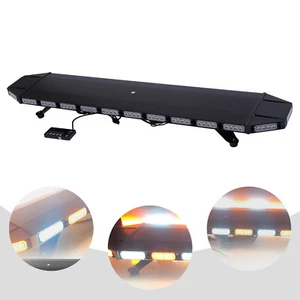 47 LED Emergency Strobe Light Bar Tow Truck Warn Beacon Response Amber/White - Foto 1 di 10