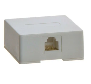 PRESA TELEFONICA DA MURO RJ11 RJ12 cavo telefono modem adsl internet f femmina - Photo 1/3