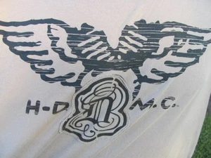 HARLEY DAVIDSON LARGE Beige/Putty Colored VGC Short Sleeve TEE - Picture 1 of 5