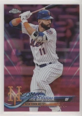 2018 Topps Chrome Update Target Exclusive Pink Refractor Jose Bautista #HMT51 - Image 1 of 2