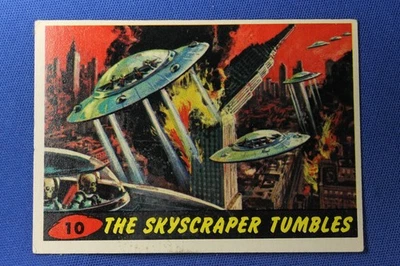 1962 Topps Bubbles - Mars Attacks - #10 "The Skyscraper Tumble" - VG/Ex - Image 1 of 4