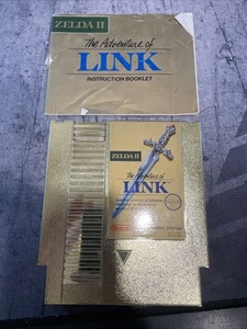 Zelda II: L'avventura di Link (Nintendo NES, 1988) cartuccia oro con manuale E27 - Foto 1 di 9
