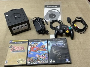 Nintendo GameCube Bundle JET BLACK - alle offiziellen Komponenten - Bild 1 von 11