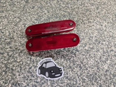 99-05 Mazda Miata OEM Rear Bumper RED Reflectors Side Marker Pair  NB - Image 1 of 2